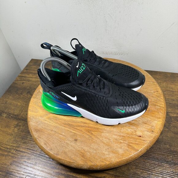 Nike Air Max 270 GS Black Green Blue Shoes Women's Size 7.5 FZ4356-001